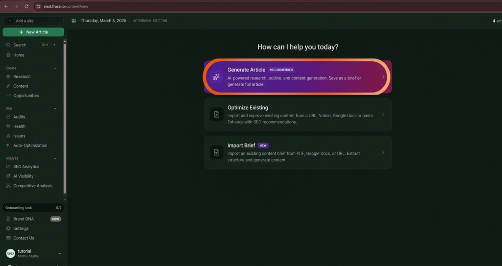 How I Use This AI Tool to Create SEO-Optimized Content That Ranks on Google (Using Generate Article Method)
