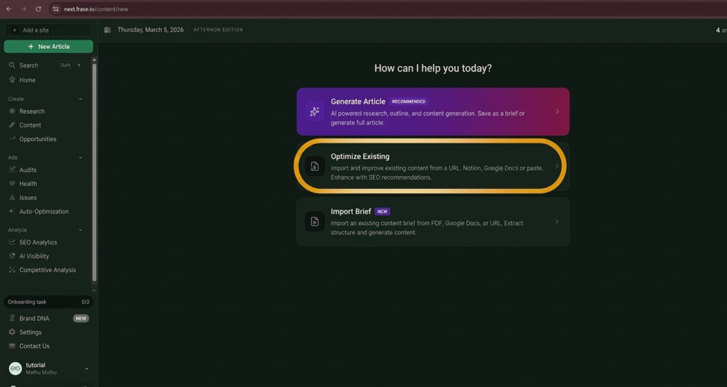 How I Use This AI Tool to Create SEO-Optimized Content That Ranks on Google (Using the Optimize Existing Method)