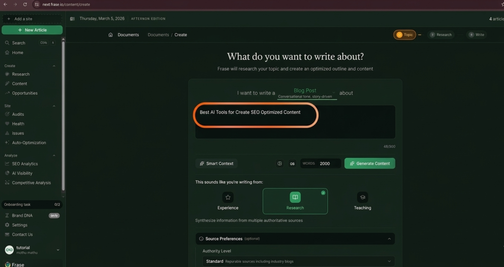 How I Use This AI Tool to Create SEO-Optimized Content That Ranks on Google (Using Generate Article Method)