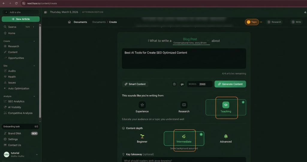 How I Use This AI Tool to Create SEO-Optimized Content That Ranks on Google (Using Generate Article Method)