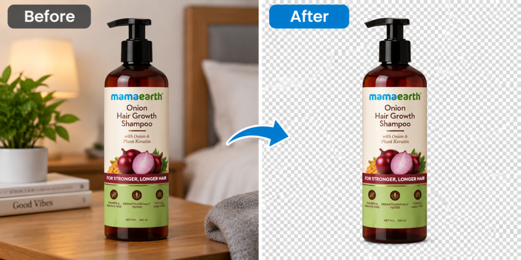 Remove background from a product photo for e-commerce