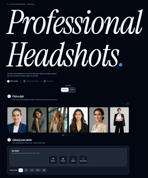 Professional Headshot (AI or Camera)