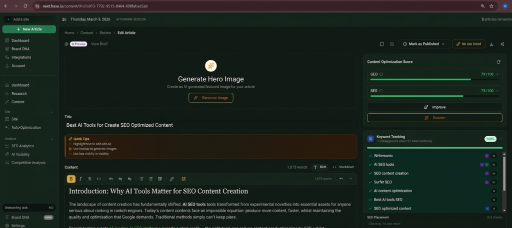 How I Use frase AI Tool to Create SEO-Optimized Content That Ranks on Google (Using Generate Article Method)