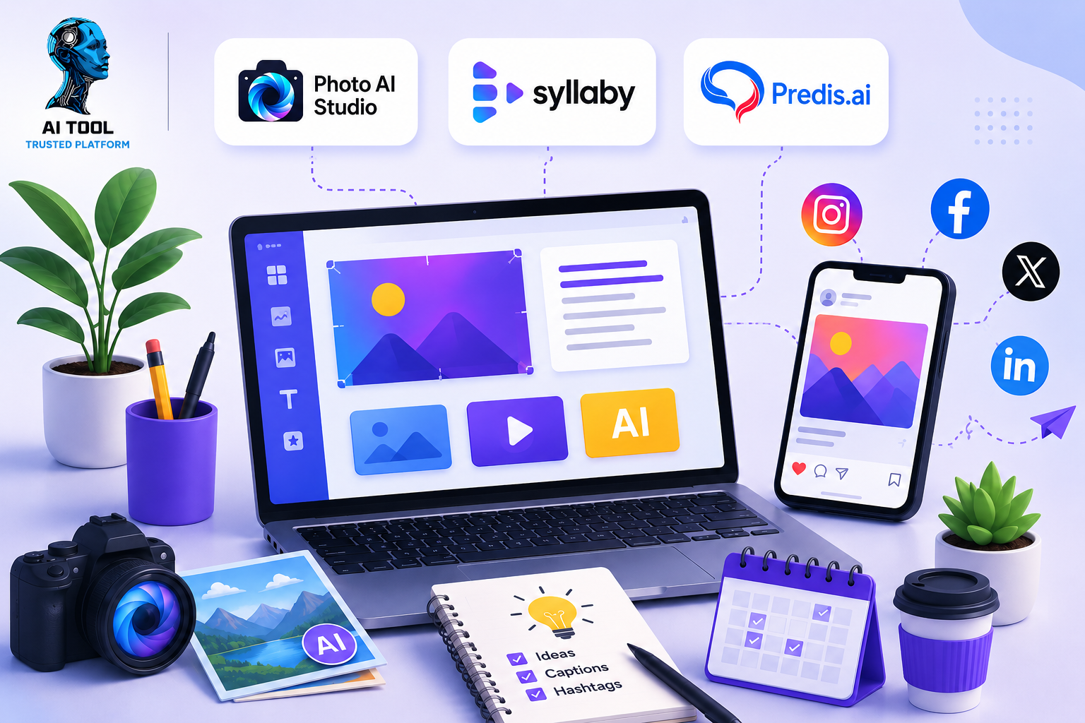 You are currently viewing How to Create Social Media Content Using 3 AI Tools?